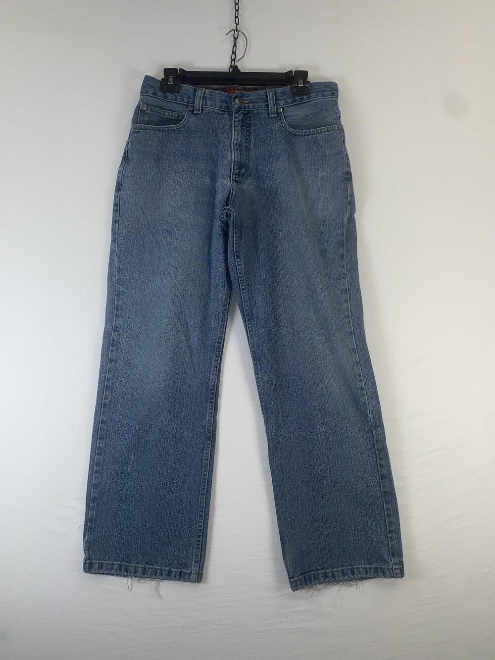 IZOD Jeans Mens 33x30 Blue Luxury Sport Relaxed Straight Leg Denim Pants